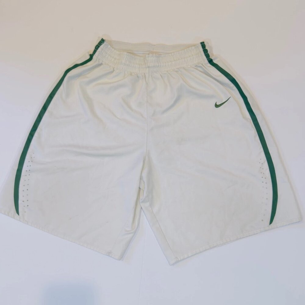 Sandy Hook Eagles Nike Athletic Gym Basketball Shorts Green &amp; White Size S